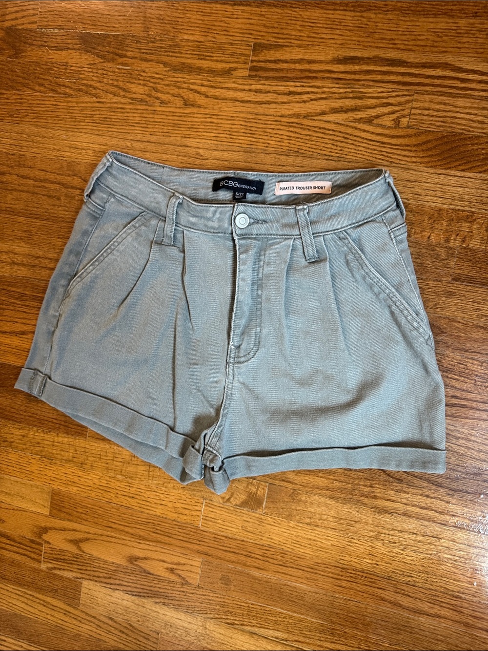 BCBGeneration Sage High-Rise Pleated Shorts